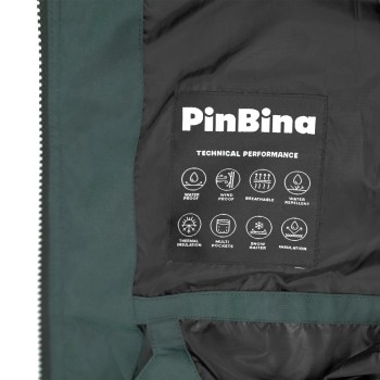 PinBina boys jacket olivegreen-black-jade