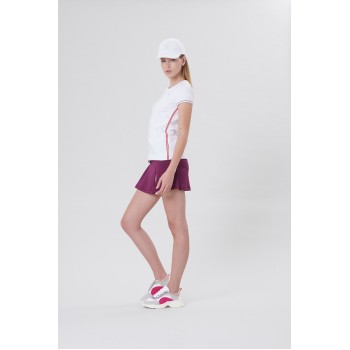 Womens t-shirt white/jam purple