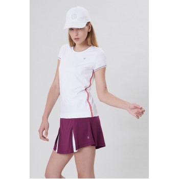 Womens t-shirt white/jam purple