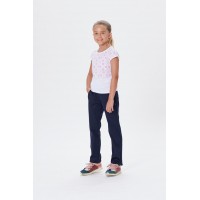 Girls eco light fancy white/lady pink t-shirt