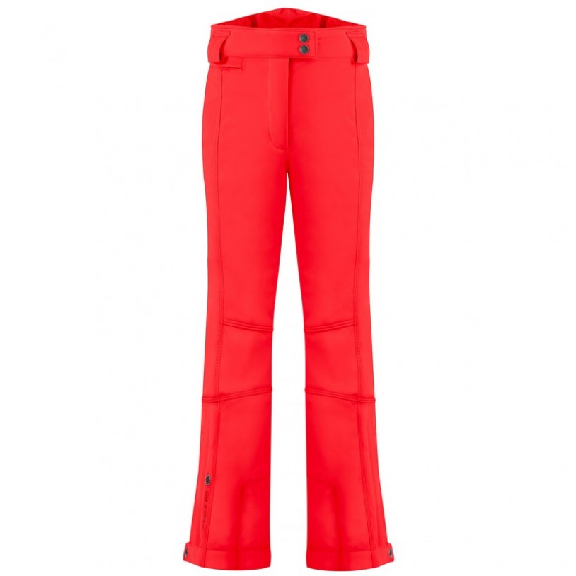 Womens stretch ski pants scarlet red